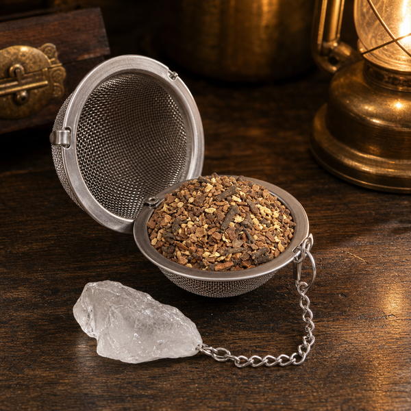 Rock Quartz Gemstone Tea Strainer · hero