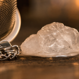 Rock Quartz Gemstone Tea Strainer · macro