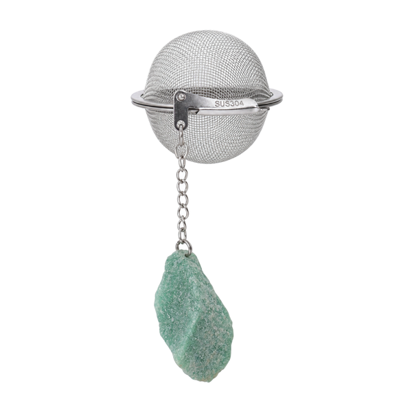 Green Aventurine Gemstone Tea Strainer · packshot
