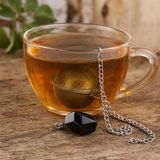 Black Obsidian Gemstone Tea Strainer · how-to