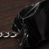 Black Obsidian Gemstone Tea Strainer · macro