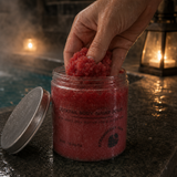 Strawberry Rum Sugar Body Scrub · in-use