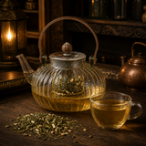 Classic Green Tea · brewing scene