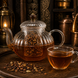 Organic Hot Chocolate Chai · brewing scene