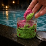 Strawberry & Kiwi Whipped Soap · in-use