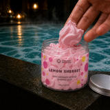Lemon Sherbet Whipped Soap · in-use