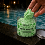 White Jasmine Whipped Soap · in-use