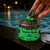 Emerald Truffle Whipped Soap · in-use